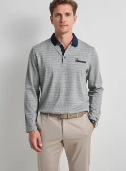 Polo Ritchie Bleu Manches Longues