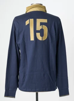 Polo Serge Blanco Bleu Manches Longues