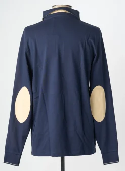 Polo Serge Blanco Bleu Manches Longues