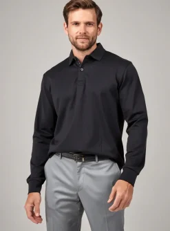 Polo Tbs Noir Manches Longues