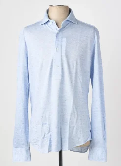 Polo Xacus Bleu Manches Longues