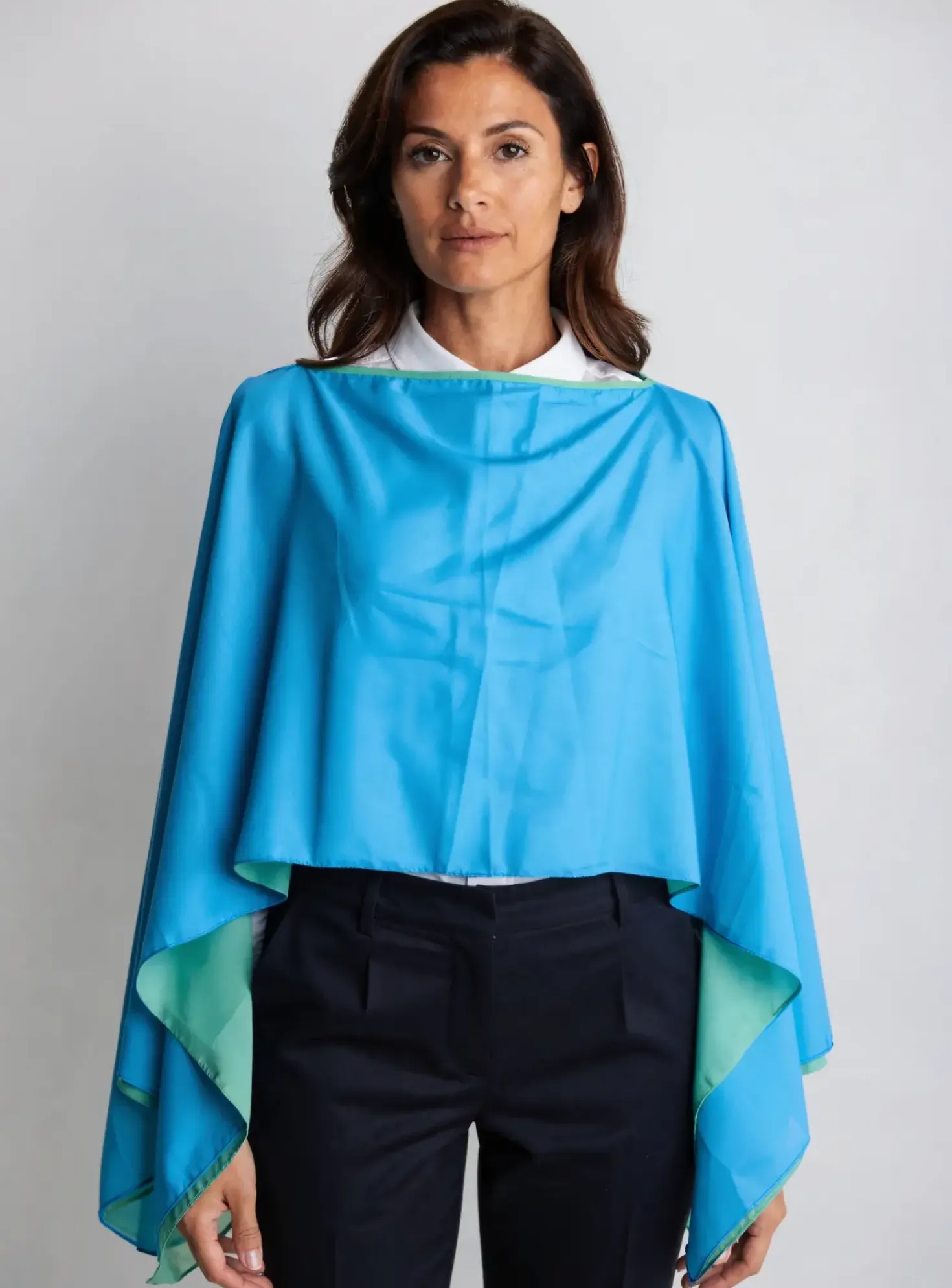 Poncho Diana Gallesi Bleu