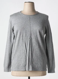 Pull Barbara Lebek Gris Manches Longues