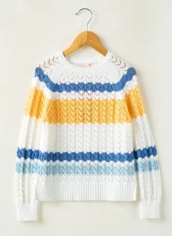 Pull Boboli Blanc Manches Longues
