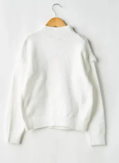 Pull Boboli Blanc Manches Longues