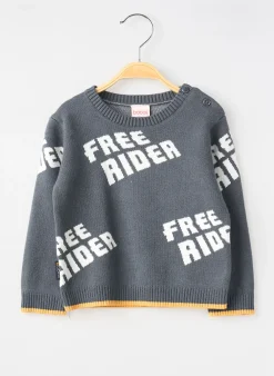 Pull Boboli Gris Manches Longues