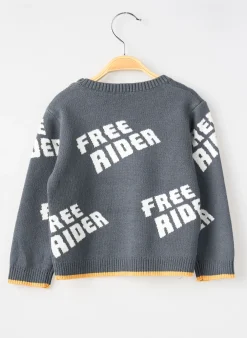 Pull Boboli Gris Manches Longues