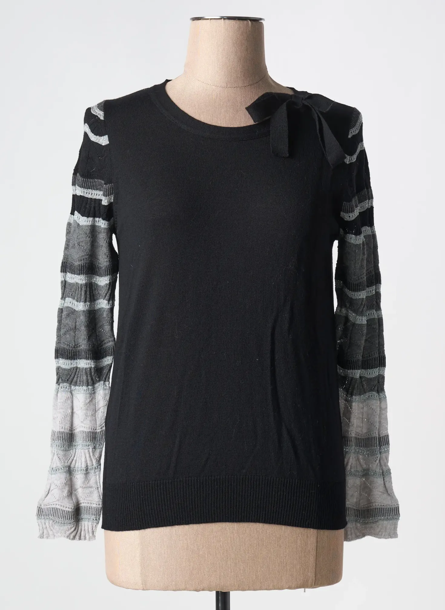Pull Bramante Noir Manches Longues