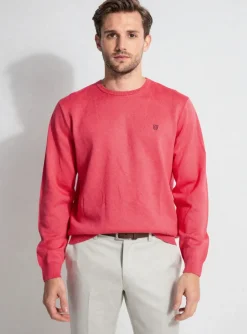 Pull Cambridge Rouge Manches Longues