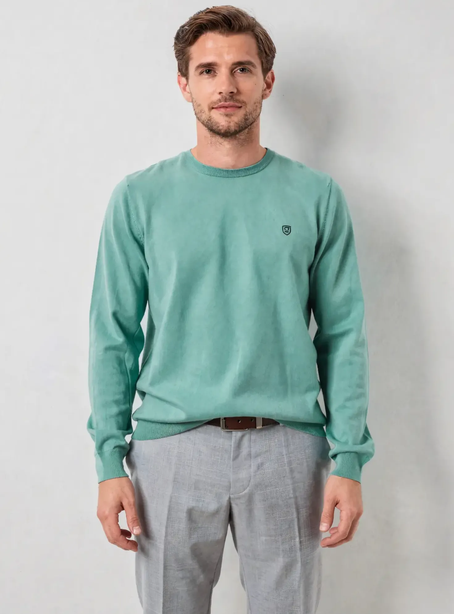 Pull Cambridge Vert Manches Longues