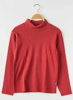 Pull Col Roulé Cks Rouge Manches Longues