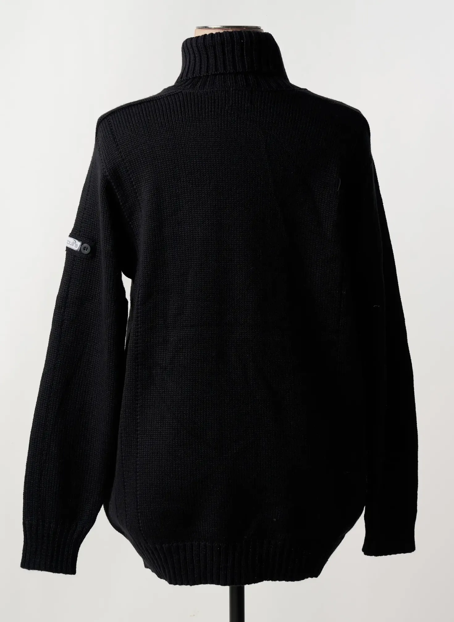 Pull Col Roulé Duger Noir Manches Longues