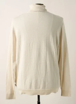 Pull Col Roulé Esprit Beige Manches Longues