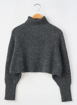 Pull Col Roulé Le Temps Des Cerises Gris Manches Longues