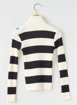 Pull Col Roulé Mayoral Noir Manches Longues