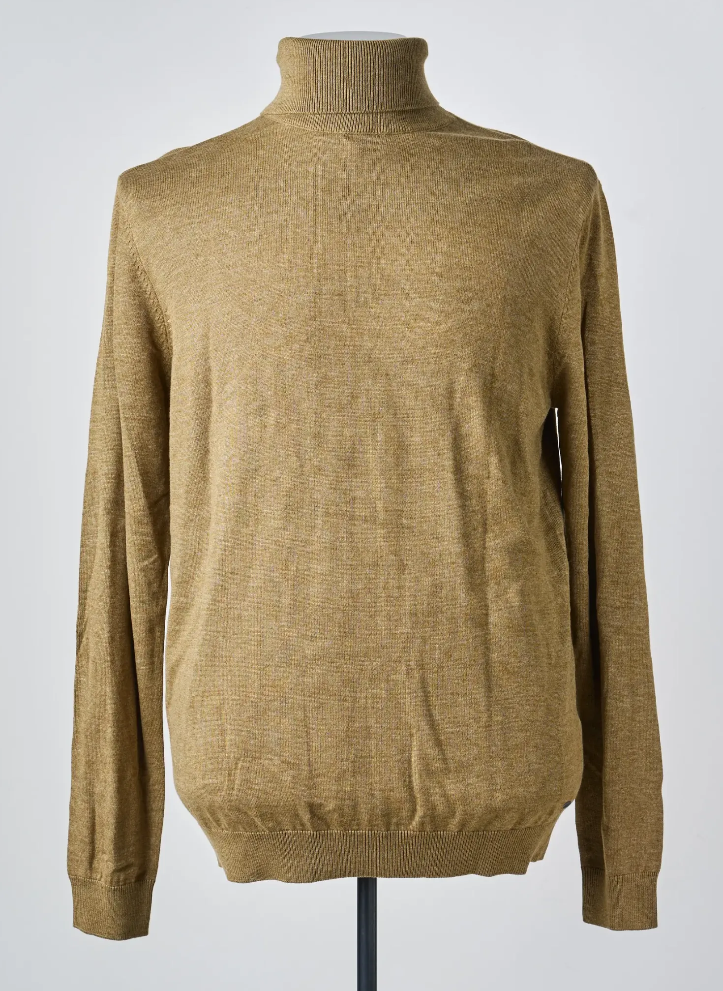Pull Col Roulé Petrol Industries Vert Manches Longues