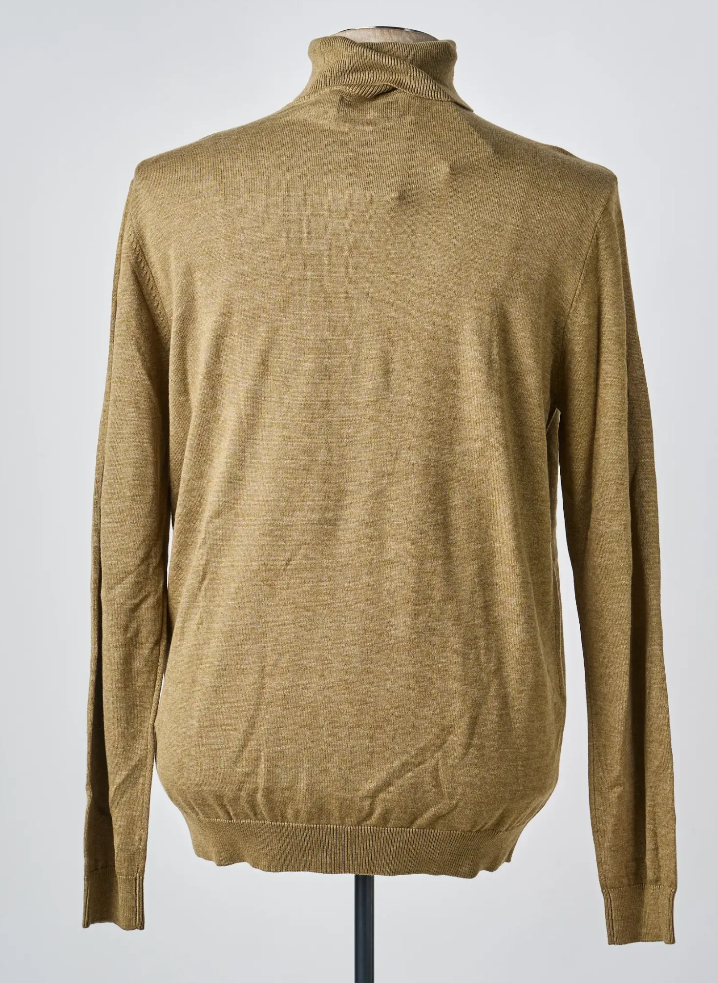 Pull Col Roulé Petrol Industries Vert Manches Longues