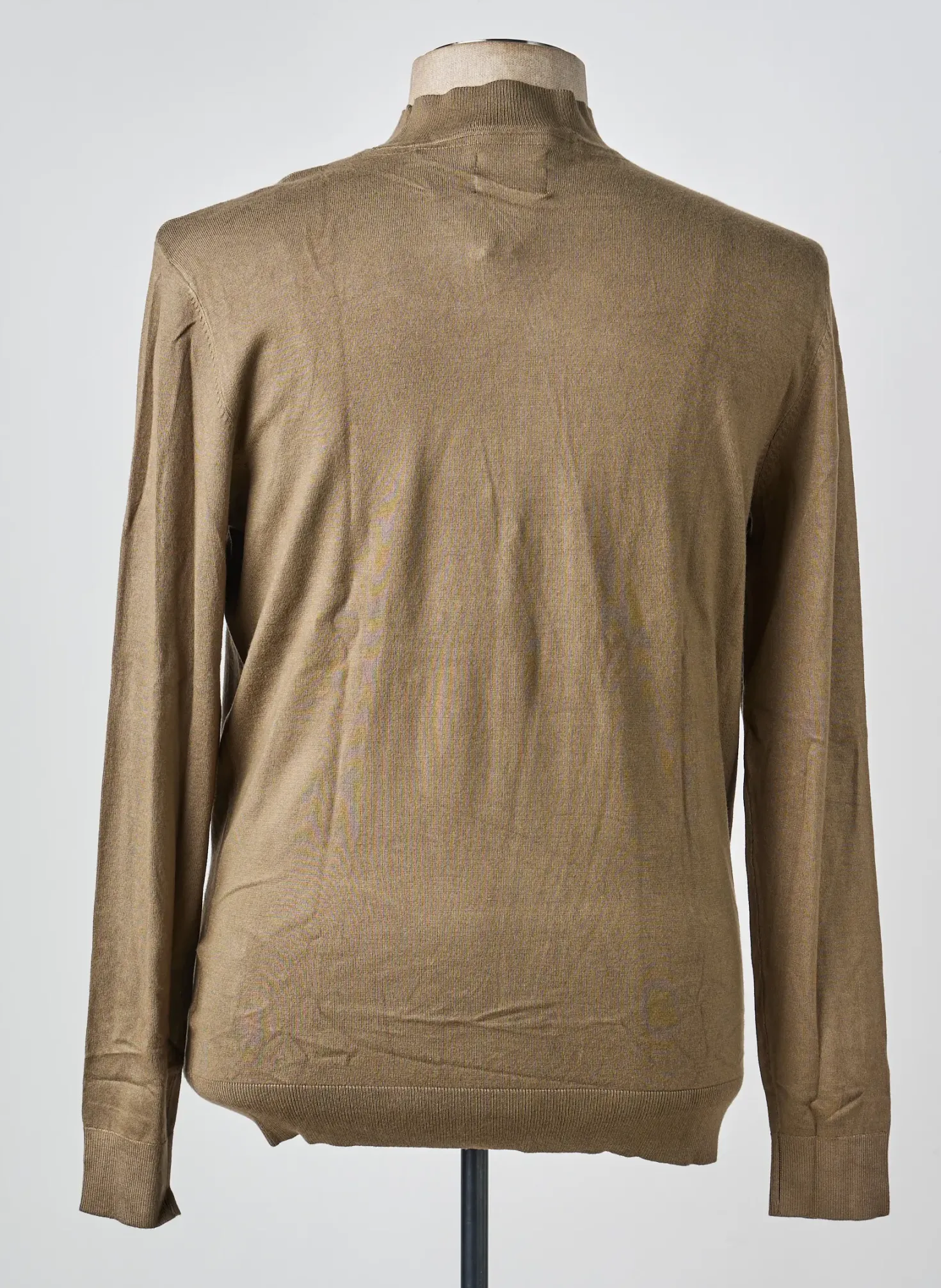 Pull Col Roulé Petrol Industries Vert Manches Longues