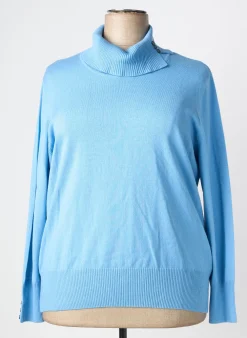 Pull Col Roulé Rabe Bleu Manches Longues