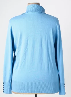 Pull Col Roulé Rabe Bleu Manches Longues