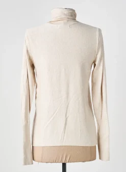 Pull Col Roulé Reserved Beige Manches Longues