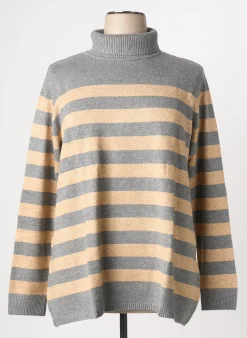 Pull Col Roulé Sheego Gris Manches Longues