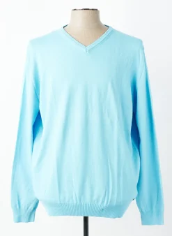 Pull Delahaye Bleu Manches Longues