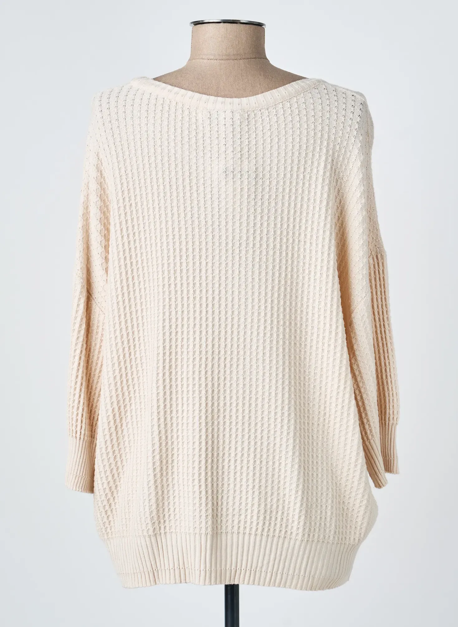 Pull Devernois Beige Manches 3/4
