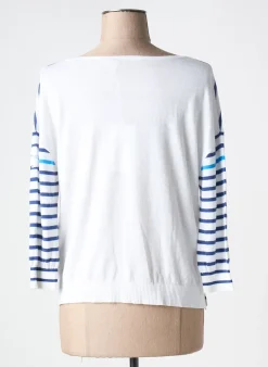 Pull Diplodocus Blanc Manches 3/4
