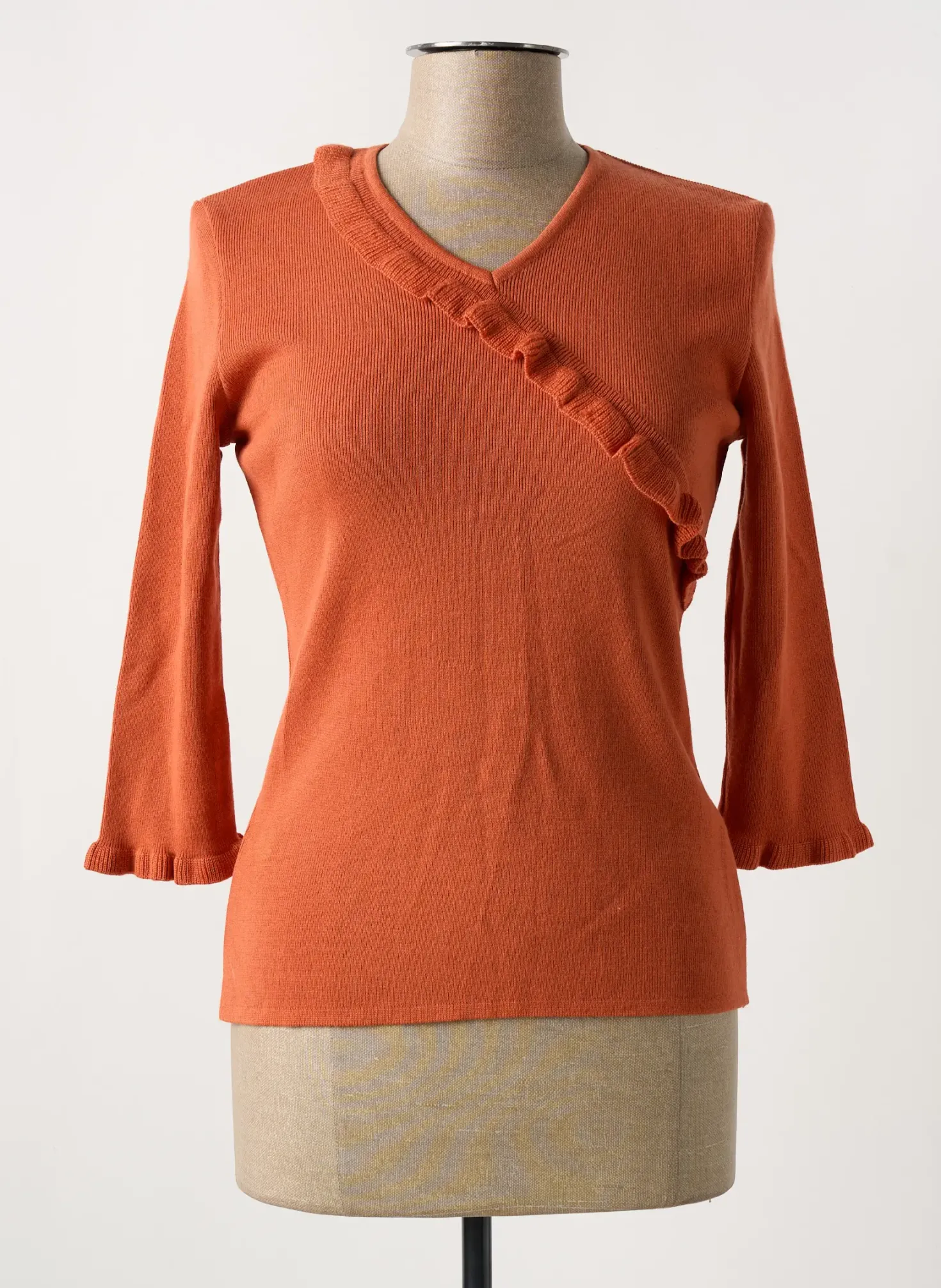 Pull Equation Orange Manches 3/4