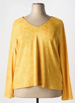 Pull Fred Sabatier Jaune Manches Longues