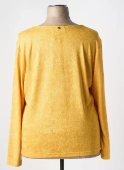 Pull Fred Sabatier Jaune Manches Longues