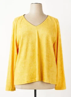 Pull Fred Sabatier Jaune Manches Longues