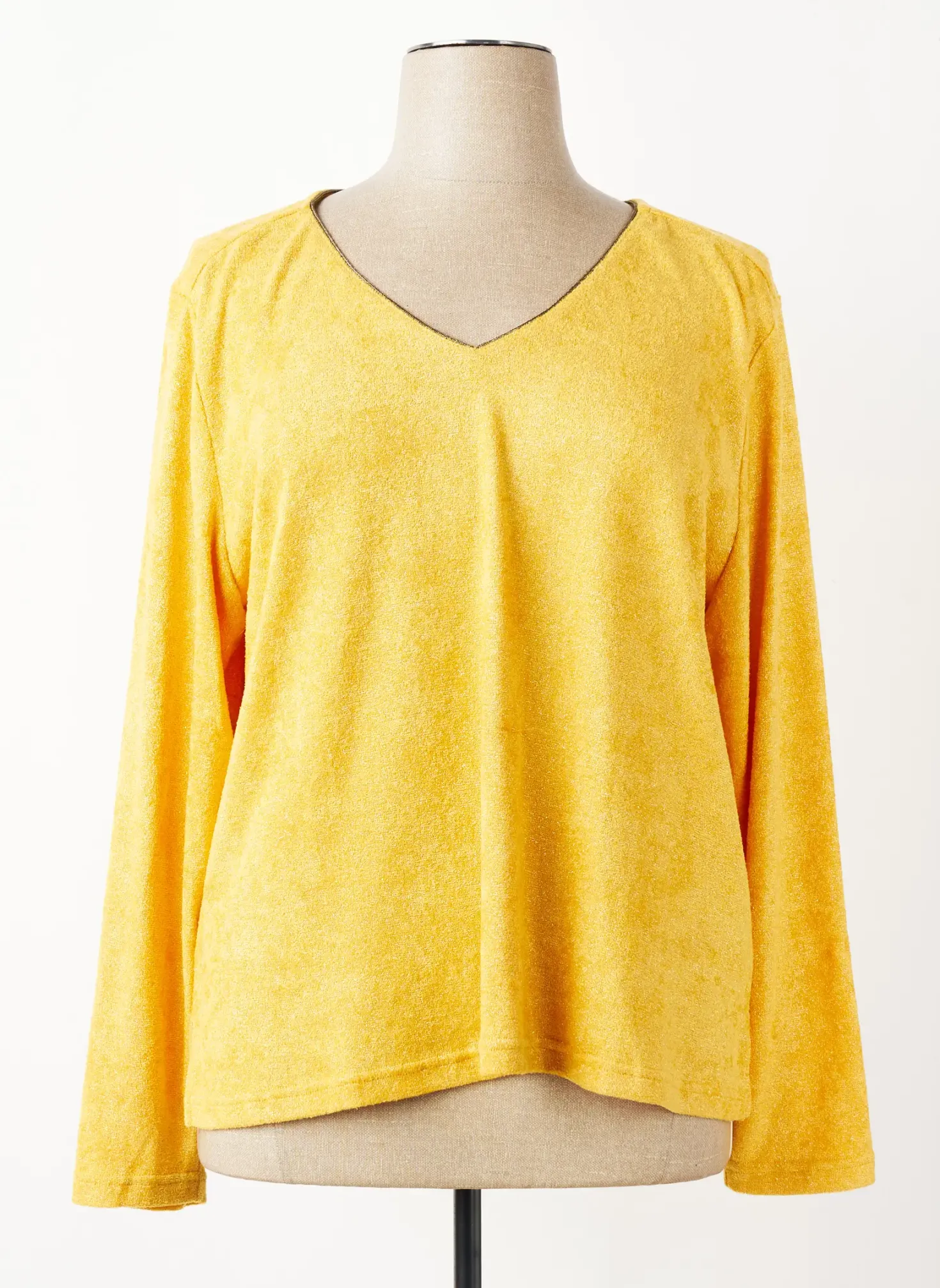 Pull Fred Sabatier Jaune Manches Longues