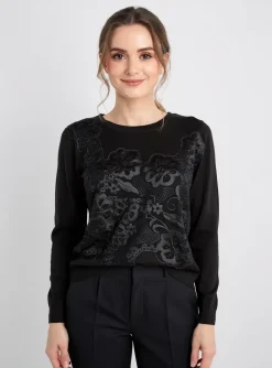 Pull Heine Noir Manches Longues