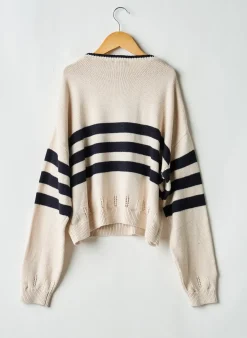 Pull Ikks Beige Manches Longues