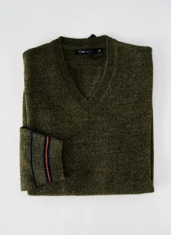 Pull La Cible Rouge Vert Manches Longues