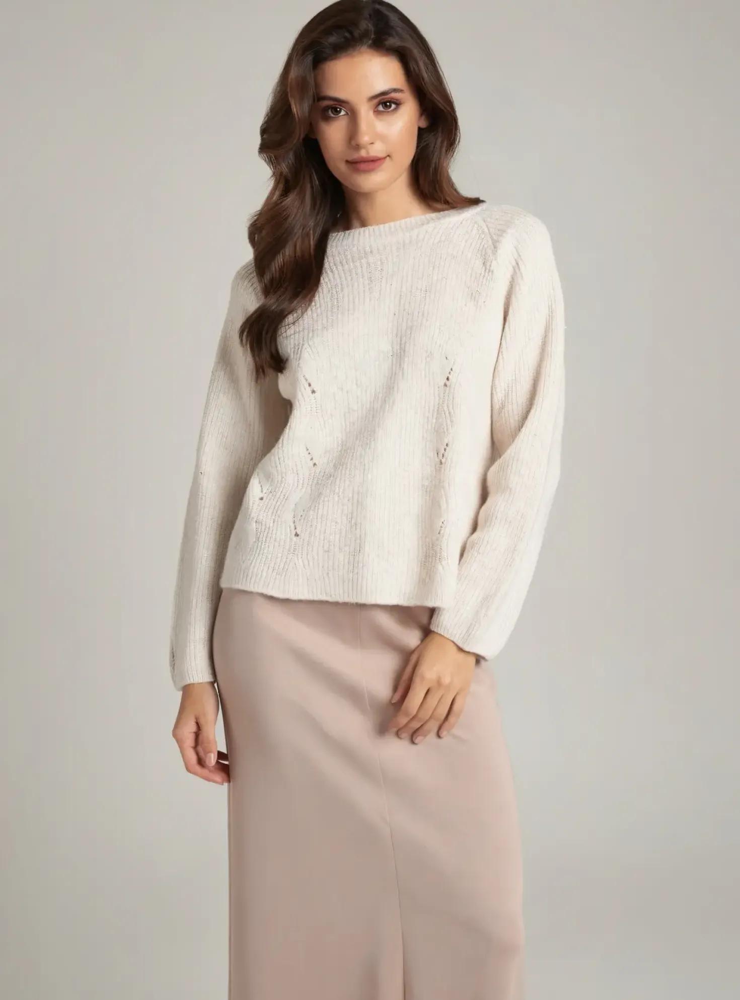 Pull Les Tricots De Léa Beige Manches Longues