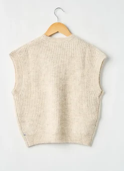 Pull Le Temps Des Cerises Beige Sans Manche