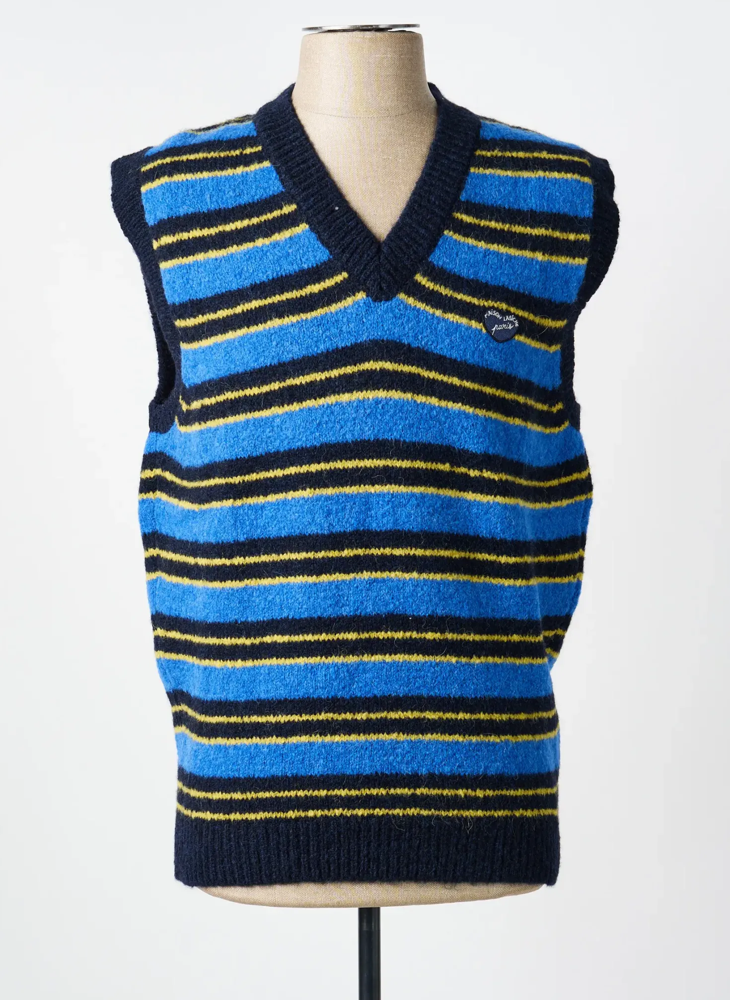 Pull Maison Labiche Bleu Sans Manche