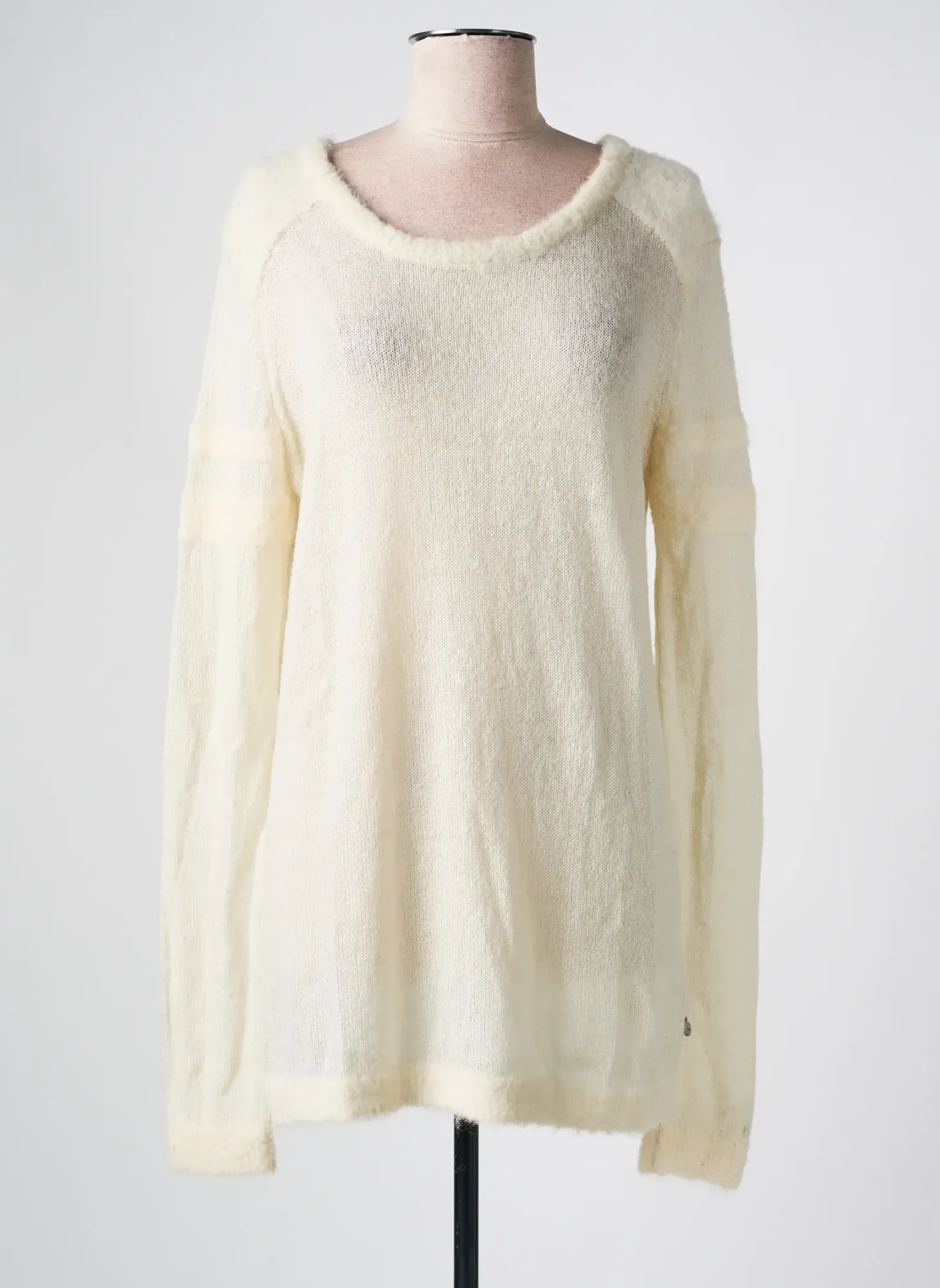 Pull Maison Scotch Blanc Manches Longues