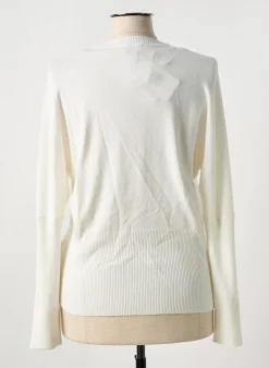 Pull Marble Blanc Manches Longues