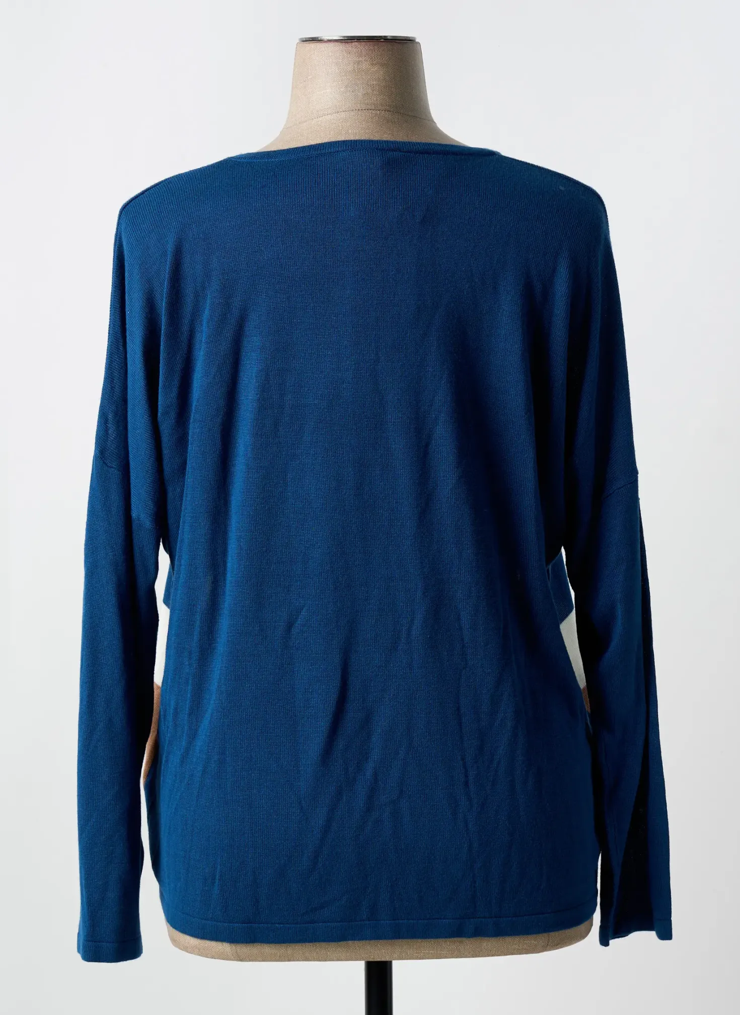 Pull Marble Bleu Manches Longues