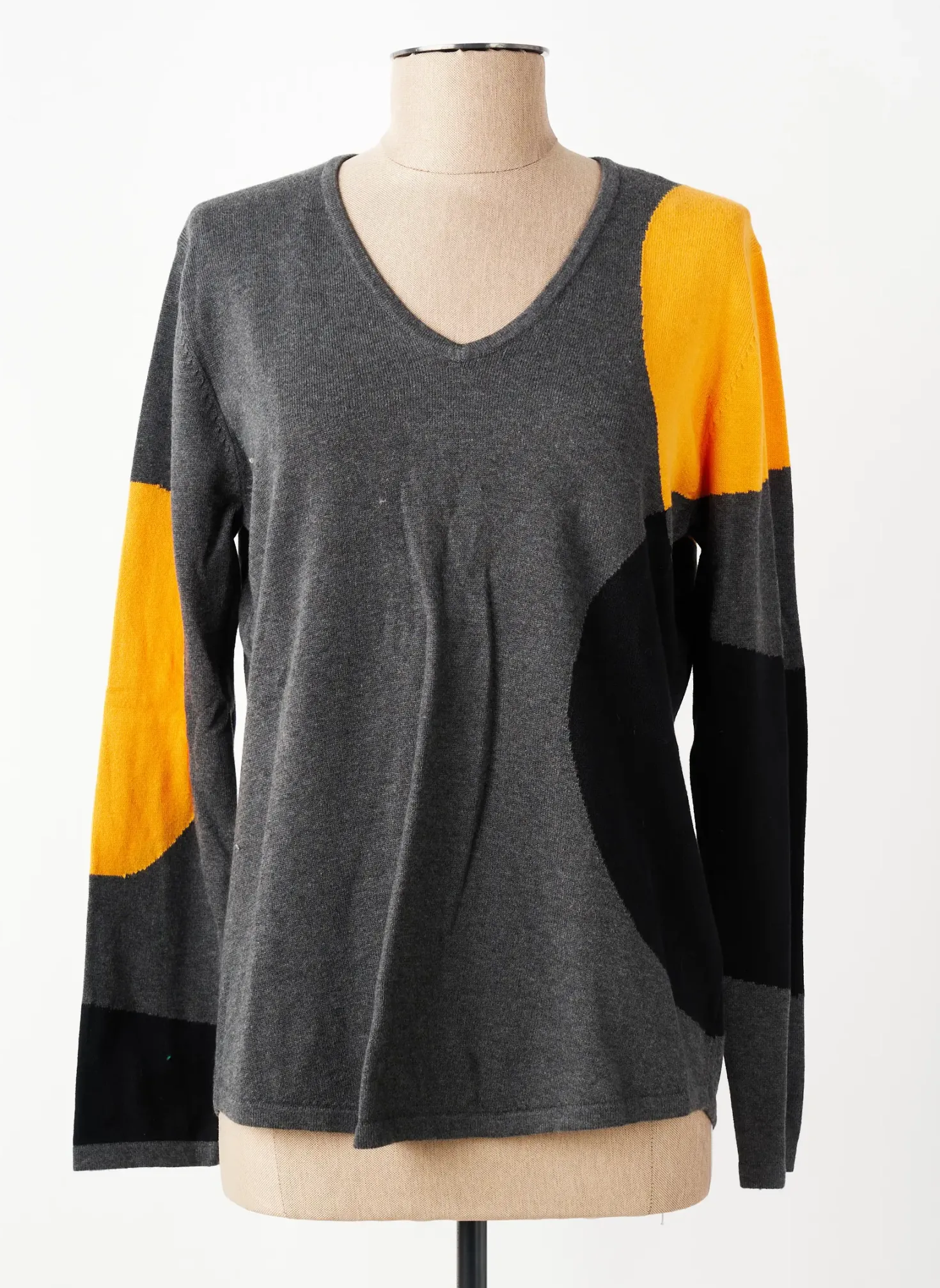 Pull Marble Gris Manches Longues