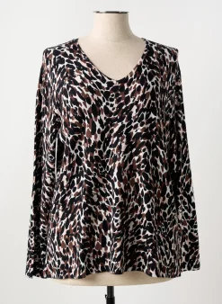 Pull Marble Noir Manches Longues