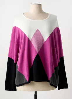Pull Marble Violet Manches Longues