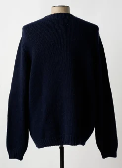 Pull Mat De Misaine Bleu Manches Longues