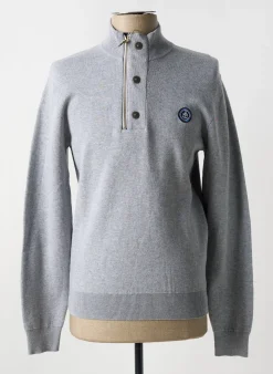 Pull Mat De Misaine Gris Manches Longues