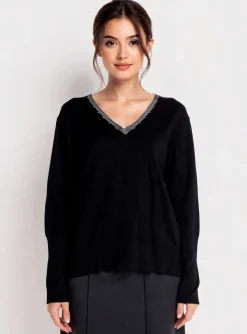Pull Maud & Sacha Noir Manches Longues
