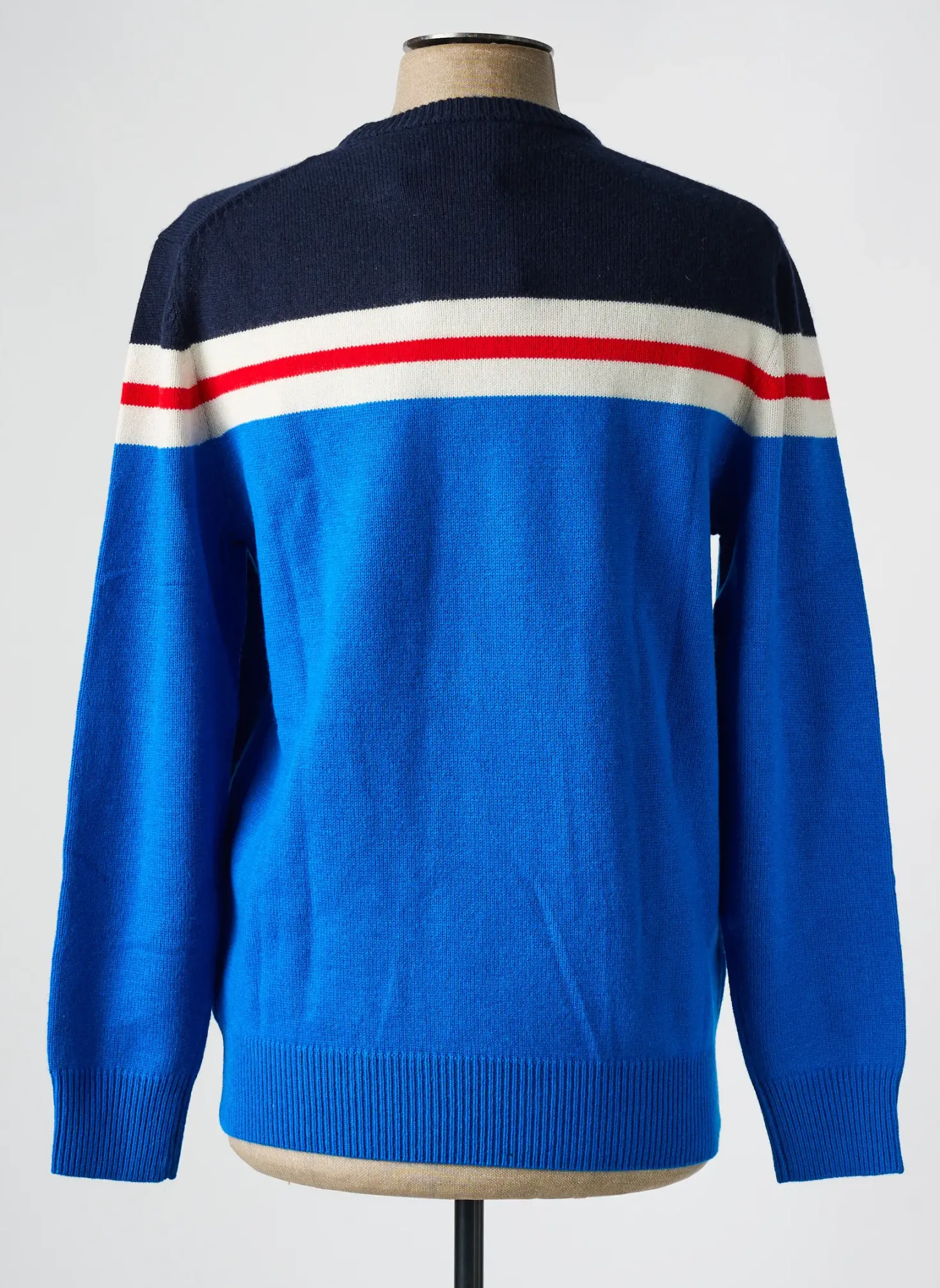 Pull Mc2 Saint Barth Bleu Manches Longues